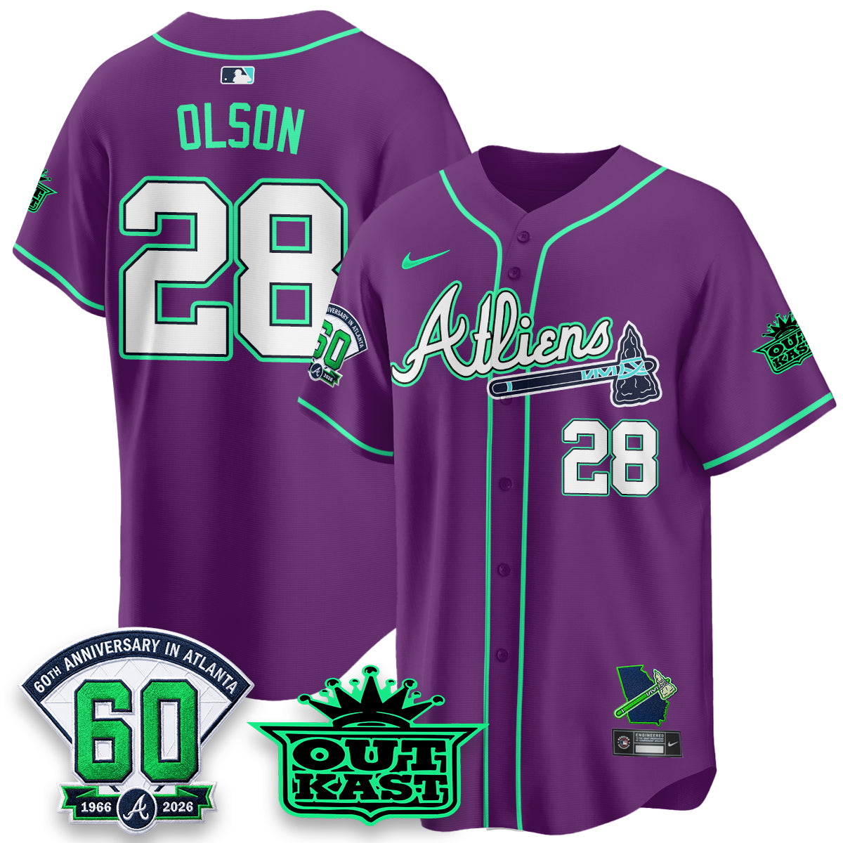 ATL x Atliens Cool Base Galaxy Version Jersey - Stitched (44)