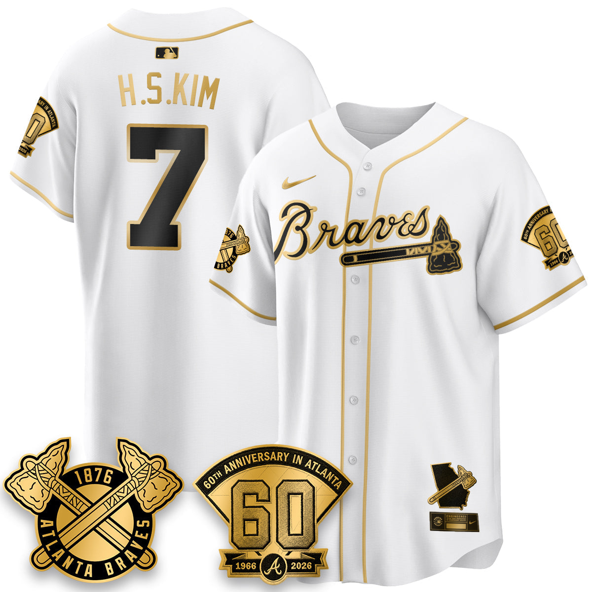 ATL 60th Anniversary Gold Edition Vapor Limited Jersey - Stitched