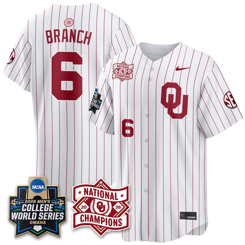 OU 2026 NCAA Baseball College World Series Champions Vapor Jersey - Stitched