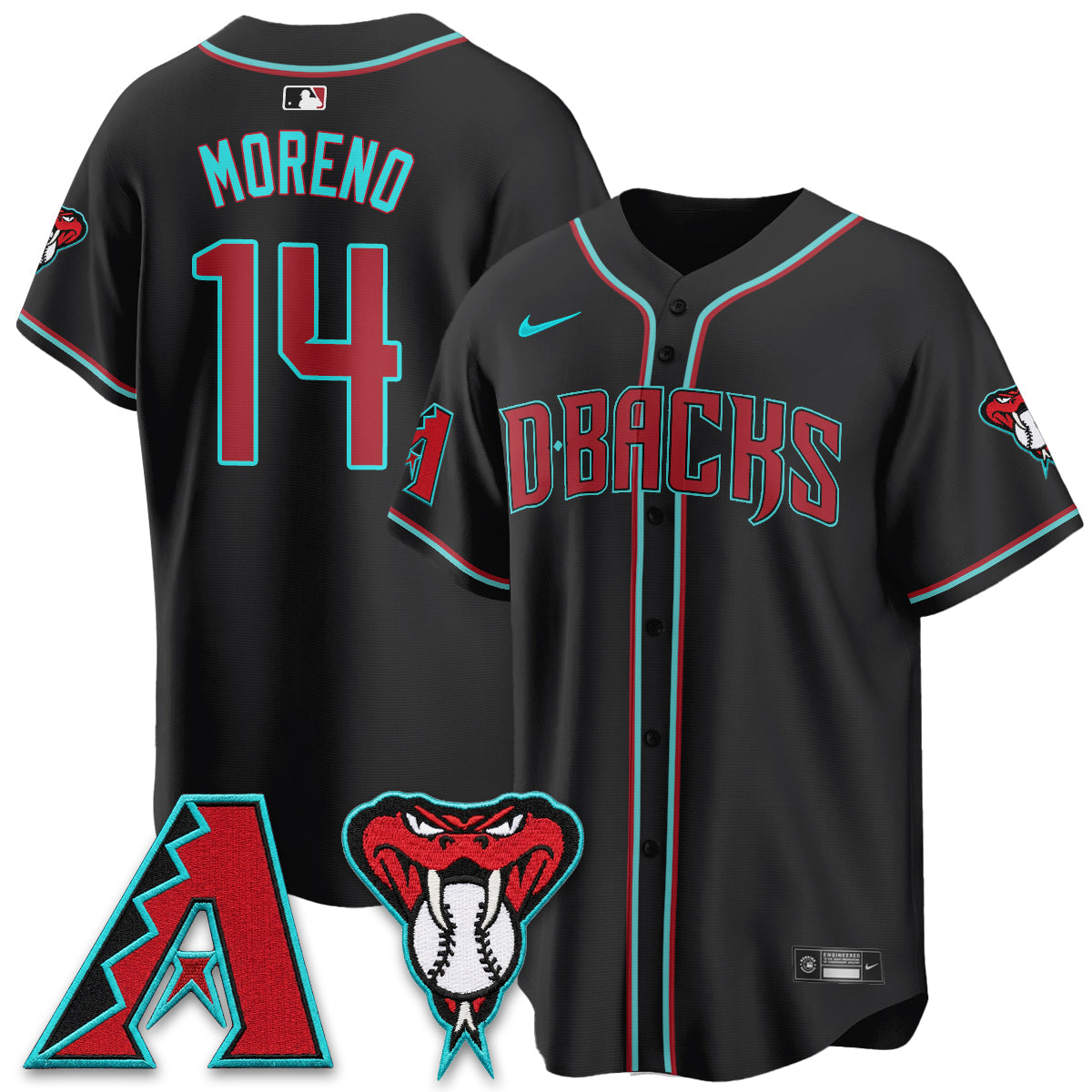ARI Black Out Style Vapor Premier Limited Jersey - All Stitched