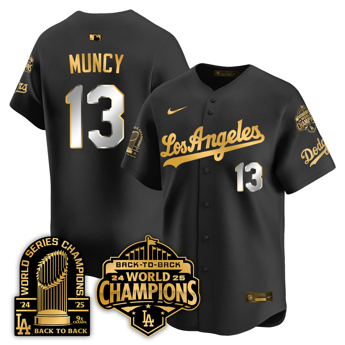 LAD Gold Collection Vapor Limited Jersey - 9x & B2B Champs - Stitched