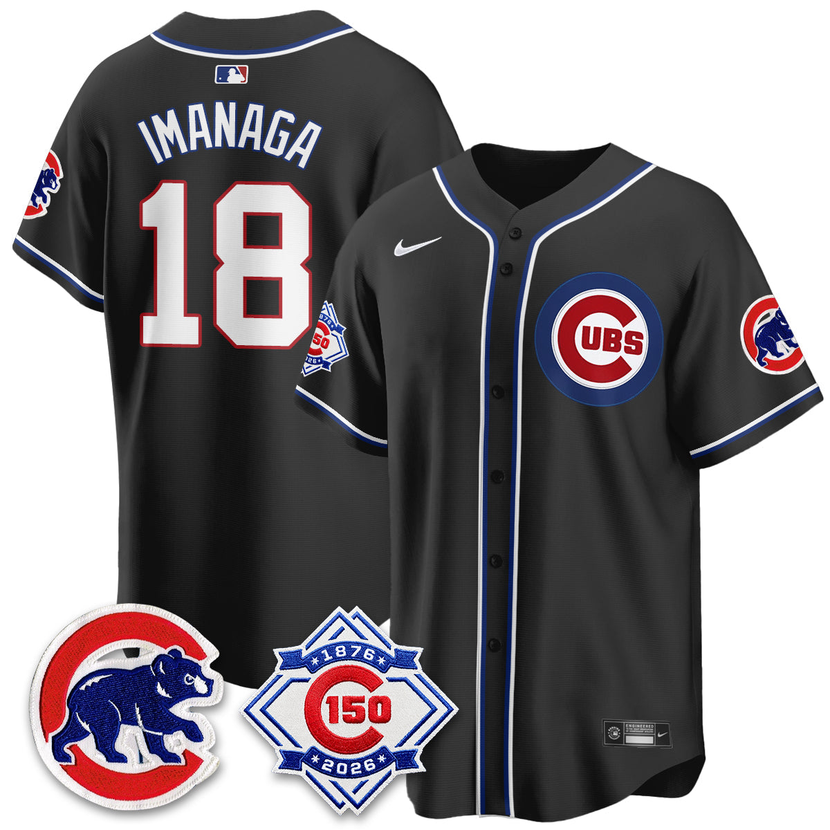 CHC 150th Anniversary Black Out Style Vapor Premier Limited Jersey - Stitched