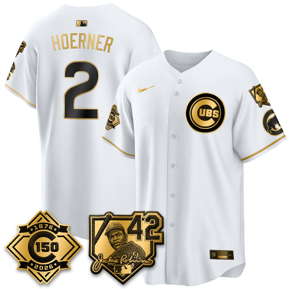 CHC 150th Anniversary & Jackie Robinson Day Patch Vapor Premier Limited Jersey - Stitched