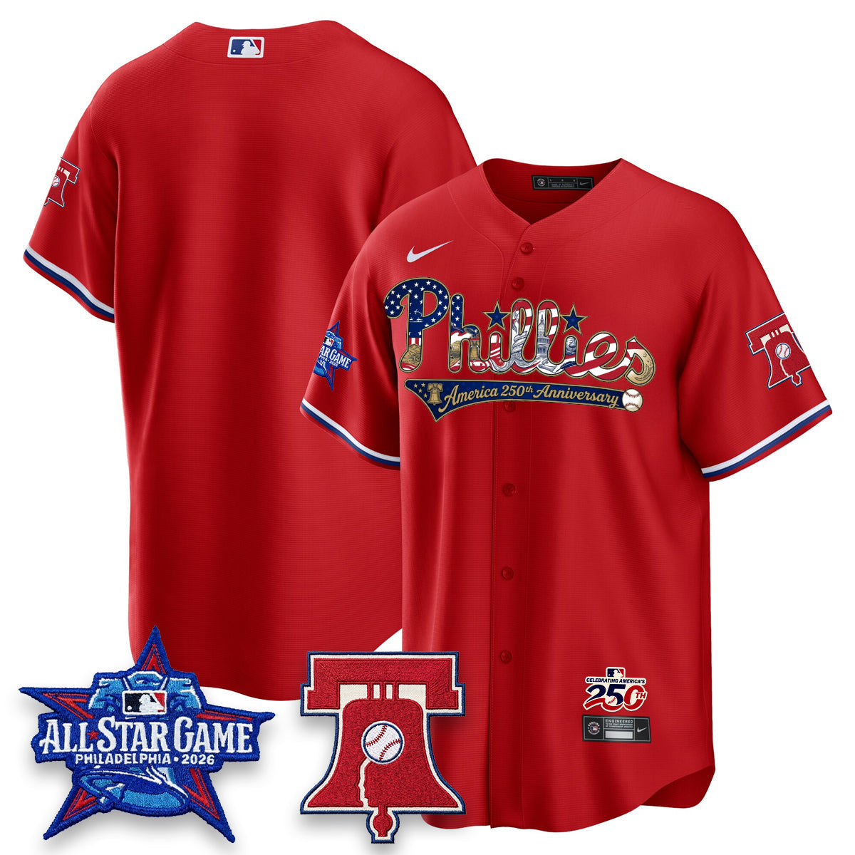 PHI 2026 Independence Day USA Vapor Limited Pinstripe Jersey - Stitched (Tiktok)