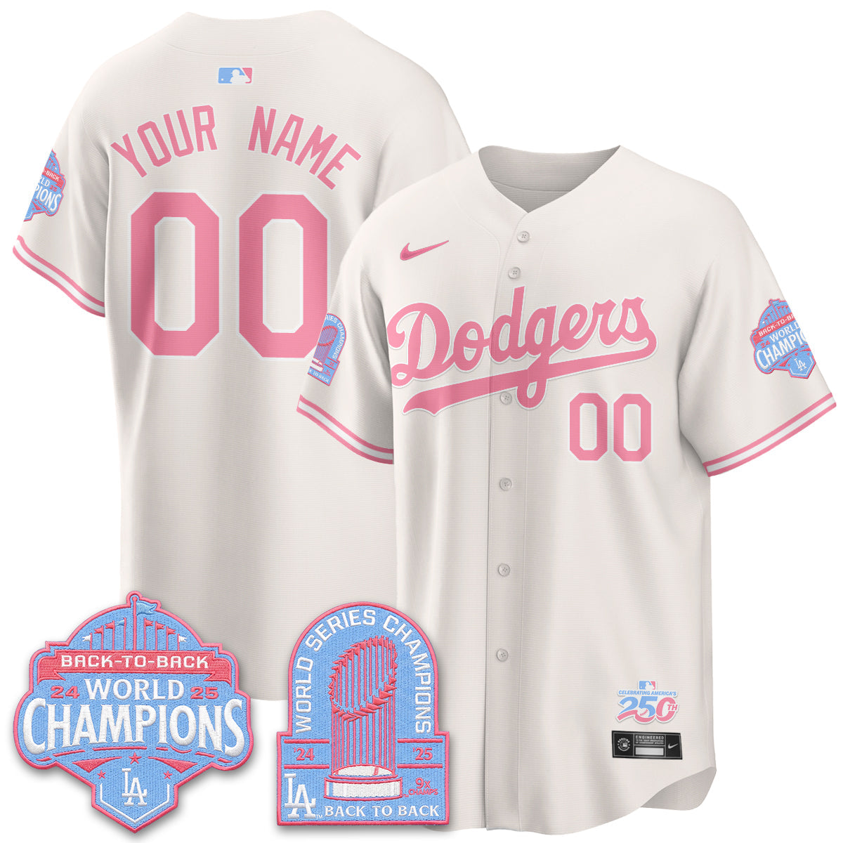 LAD x Bubblegum Vapor Custom Jersey - Stitched