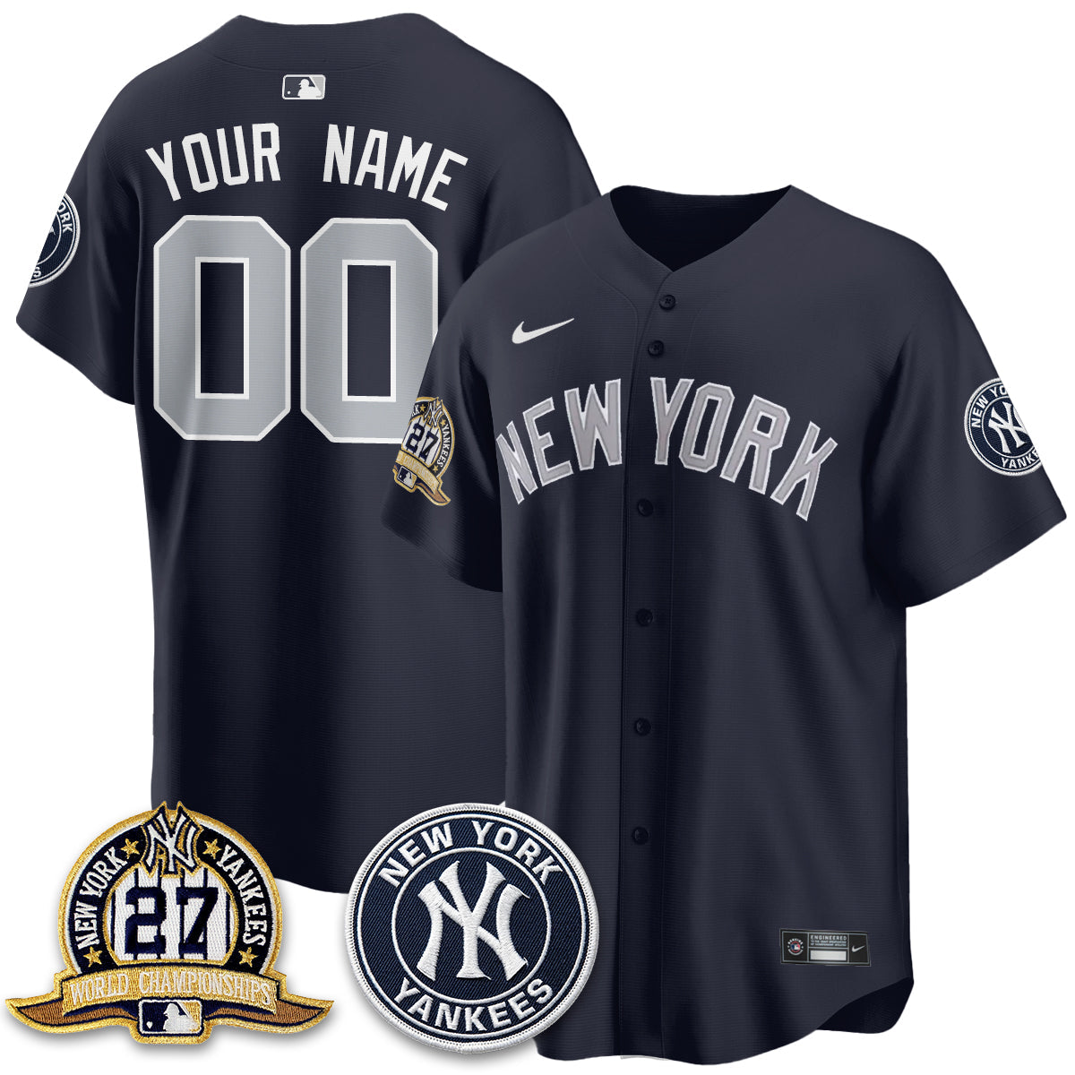 NYY Alternate Custom Jersey - All Stitched