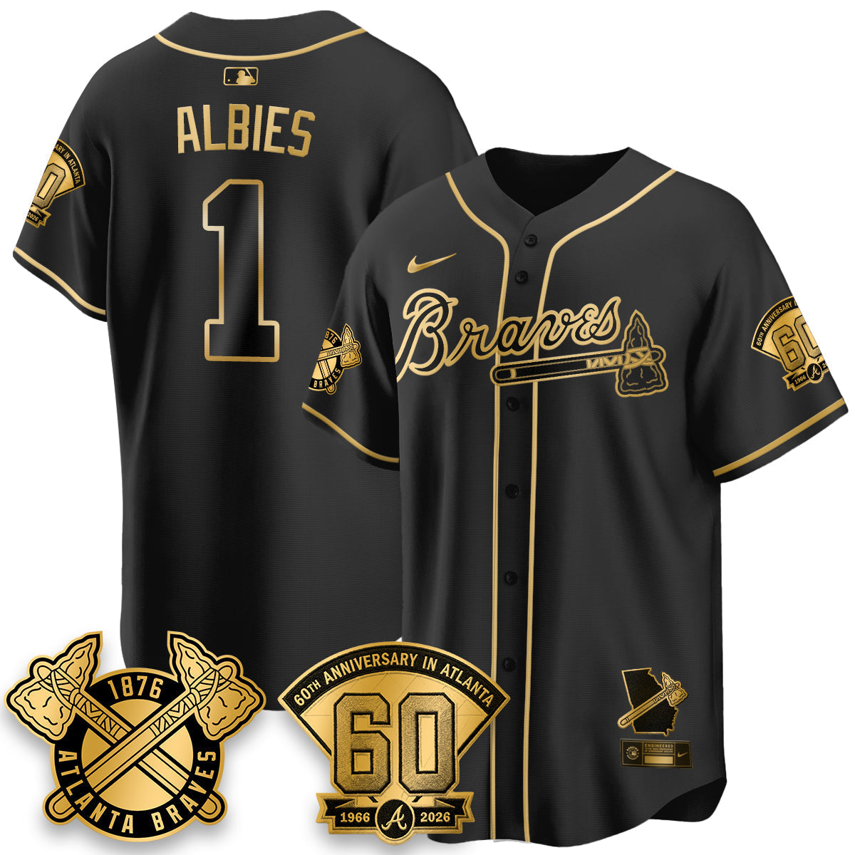 ATL 60th Anniversary Gold Edition Vapor Limited Jersey - Stitched