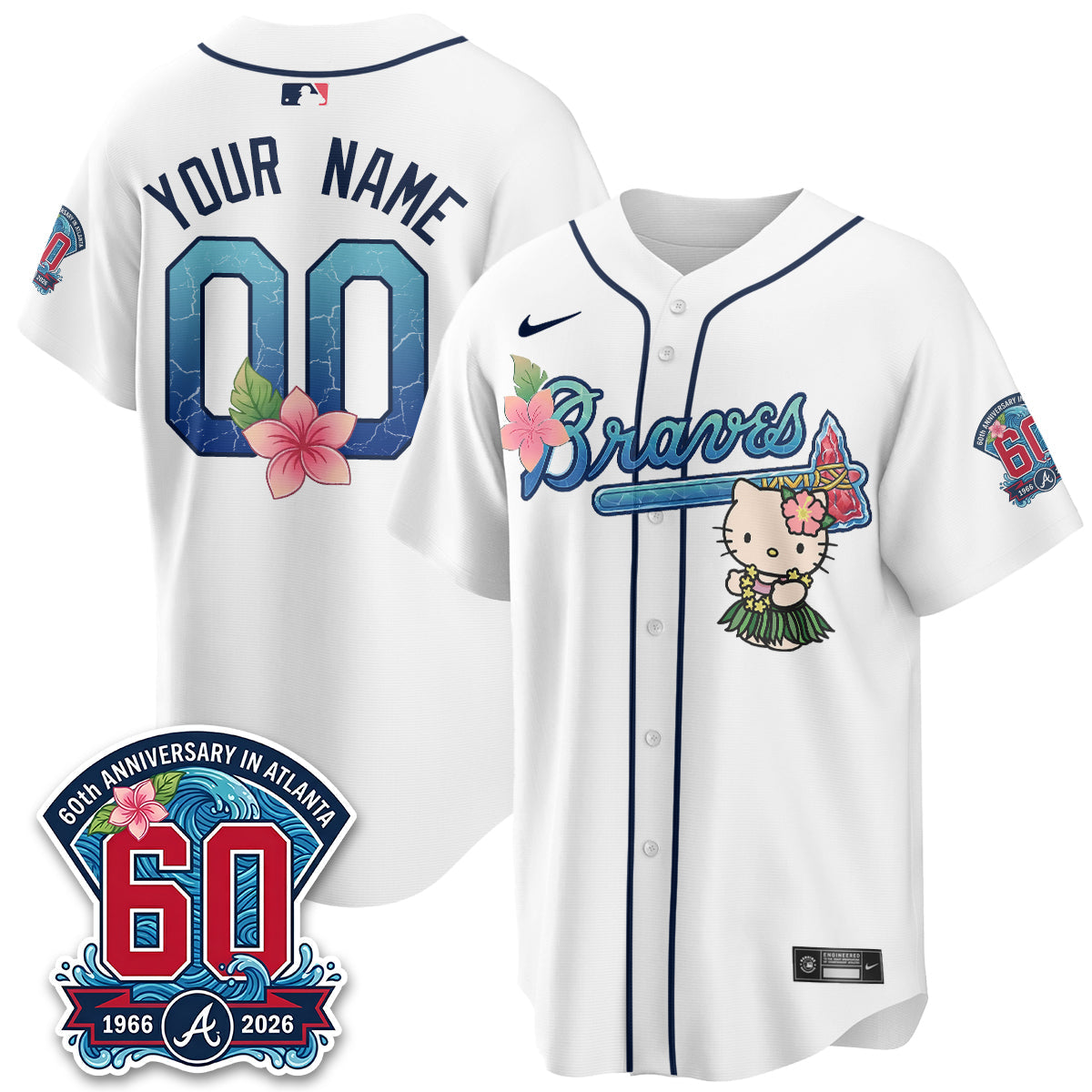 ATL x Meow Aloha Spirit Vapor Custom Jersey - Stitched