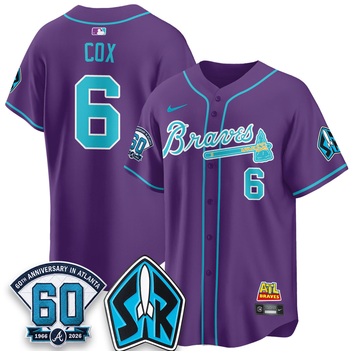 ATL 60th Anniversary Space Ranger Edition Vapor Limited Jersey - Stitched
