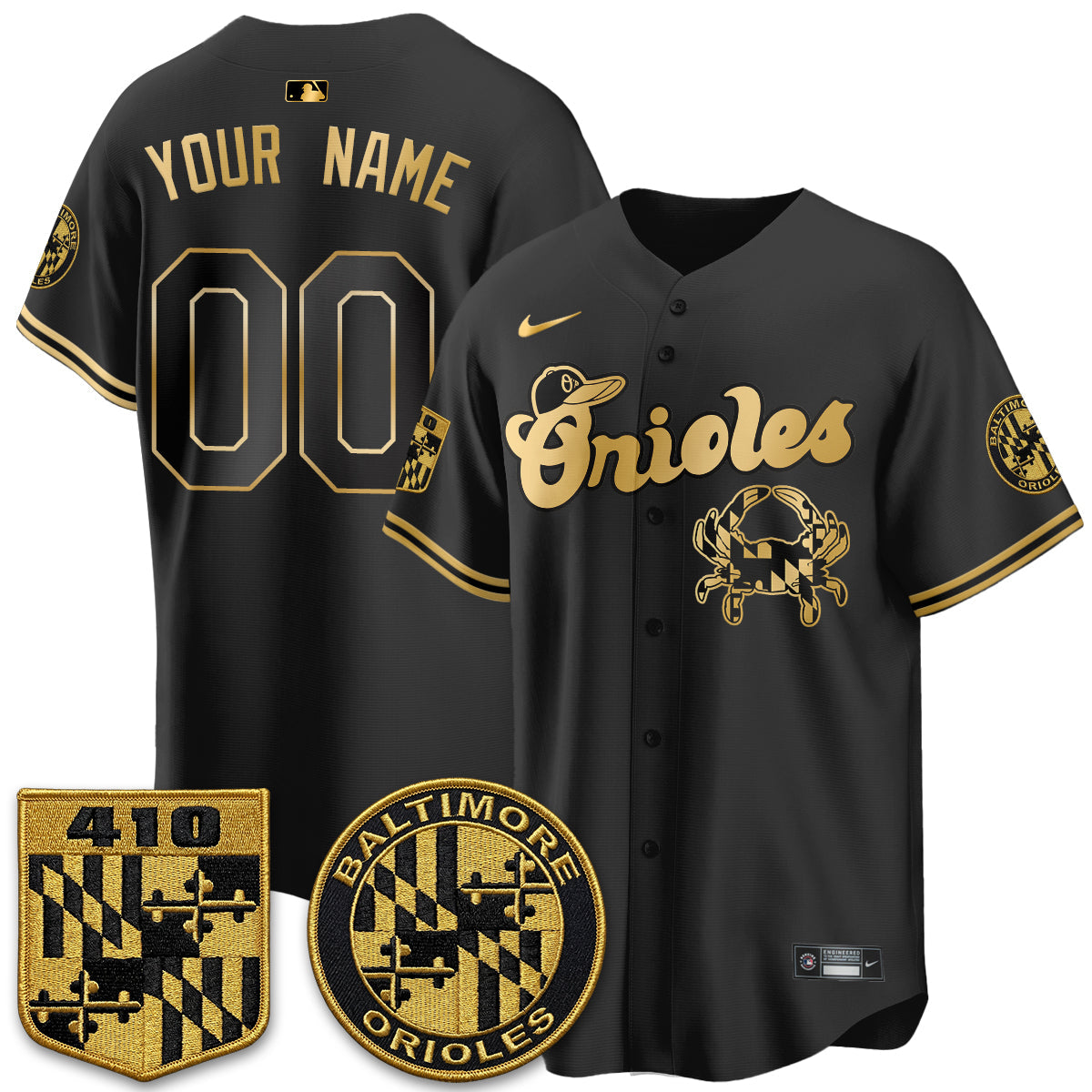 BAL Maryland Flag Vapor Limited Custom Jersey - Stitched