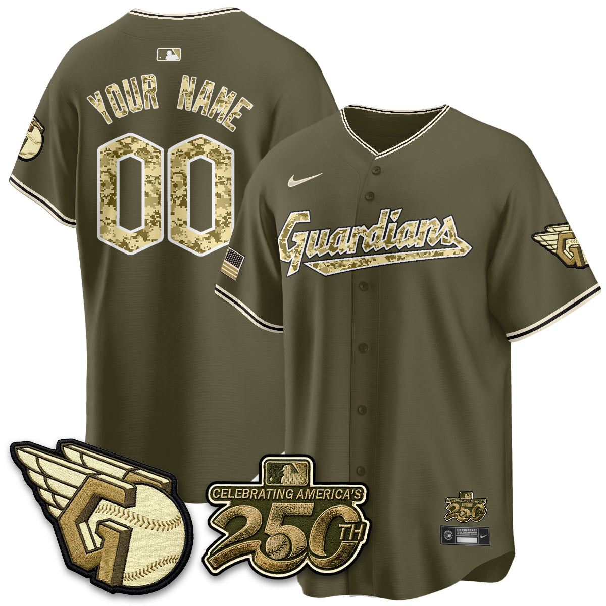 CLE Salute to Service 2026 Vapor Limited Custom Jersey - Stitched