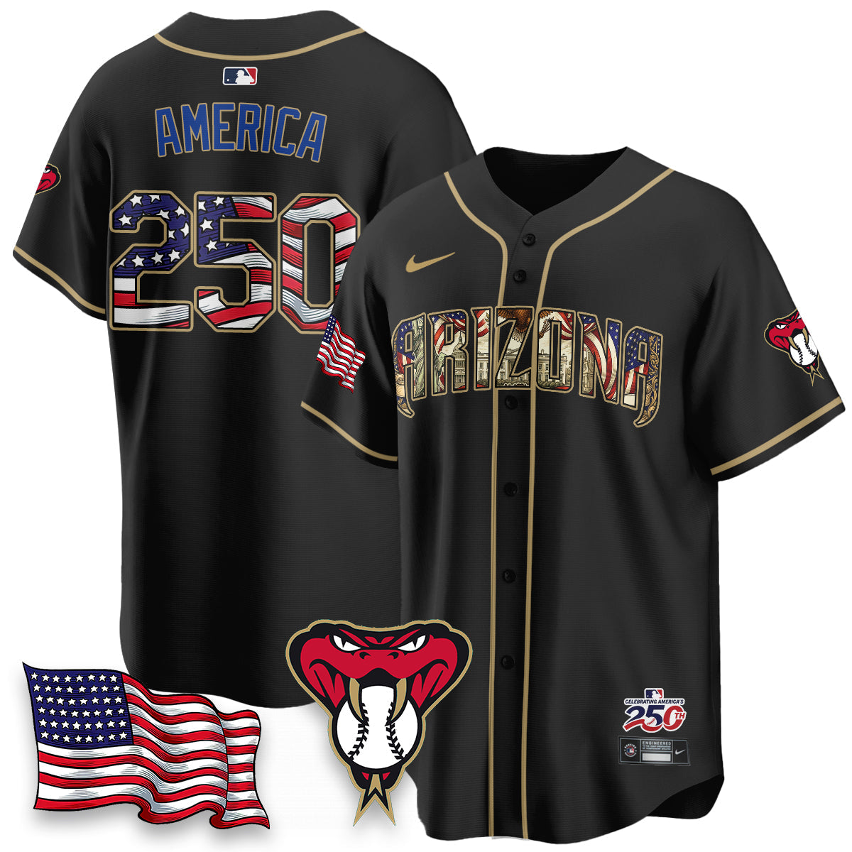 ARI 2026 Independence Day USA Vapor Limited Jersey - Stitched