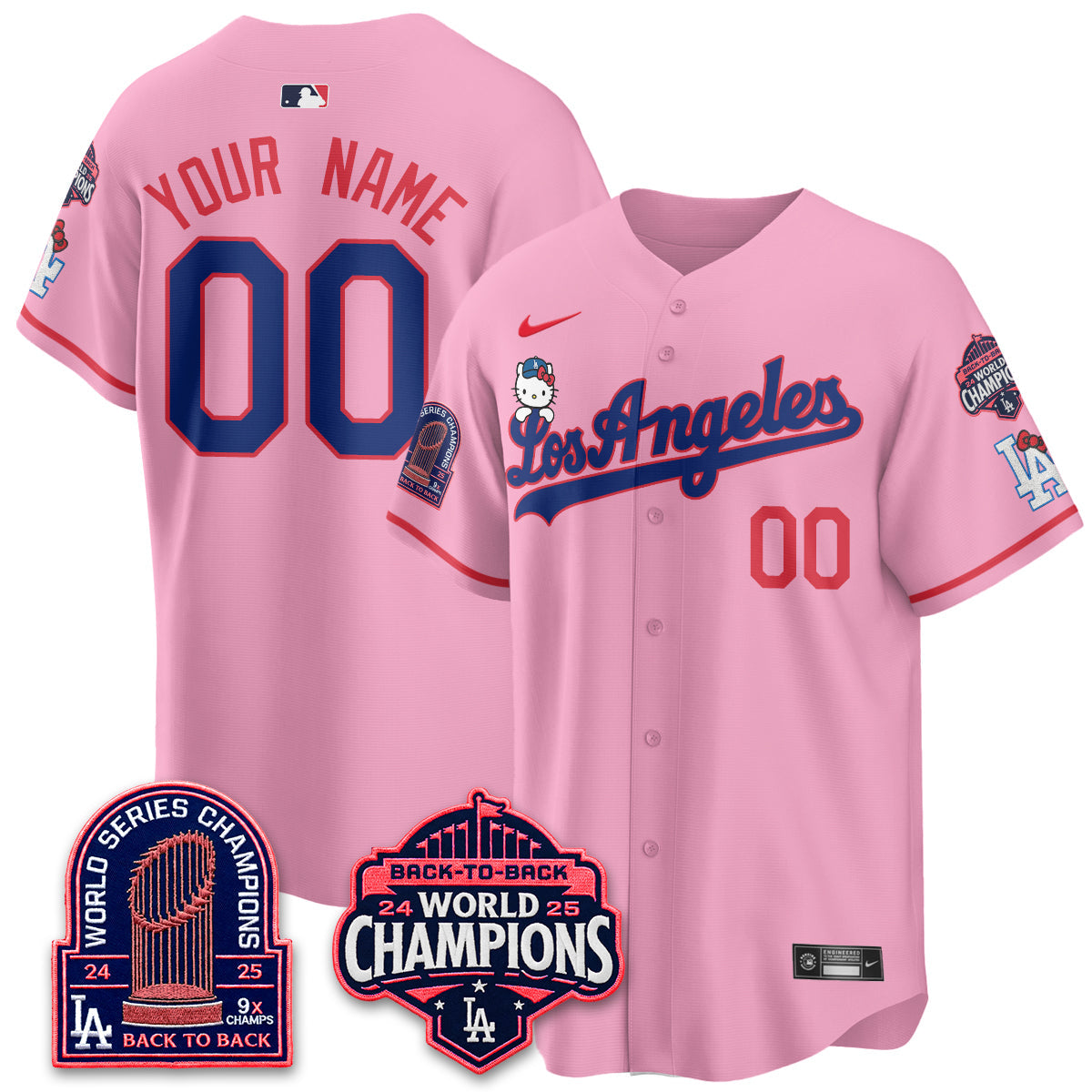 LAD x Hello Kitty Night 2026 Vapor Custom Jersey - All Stitched - V2