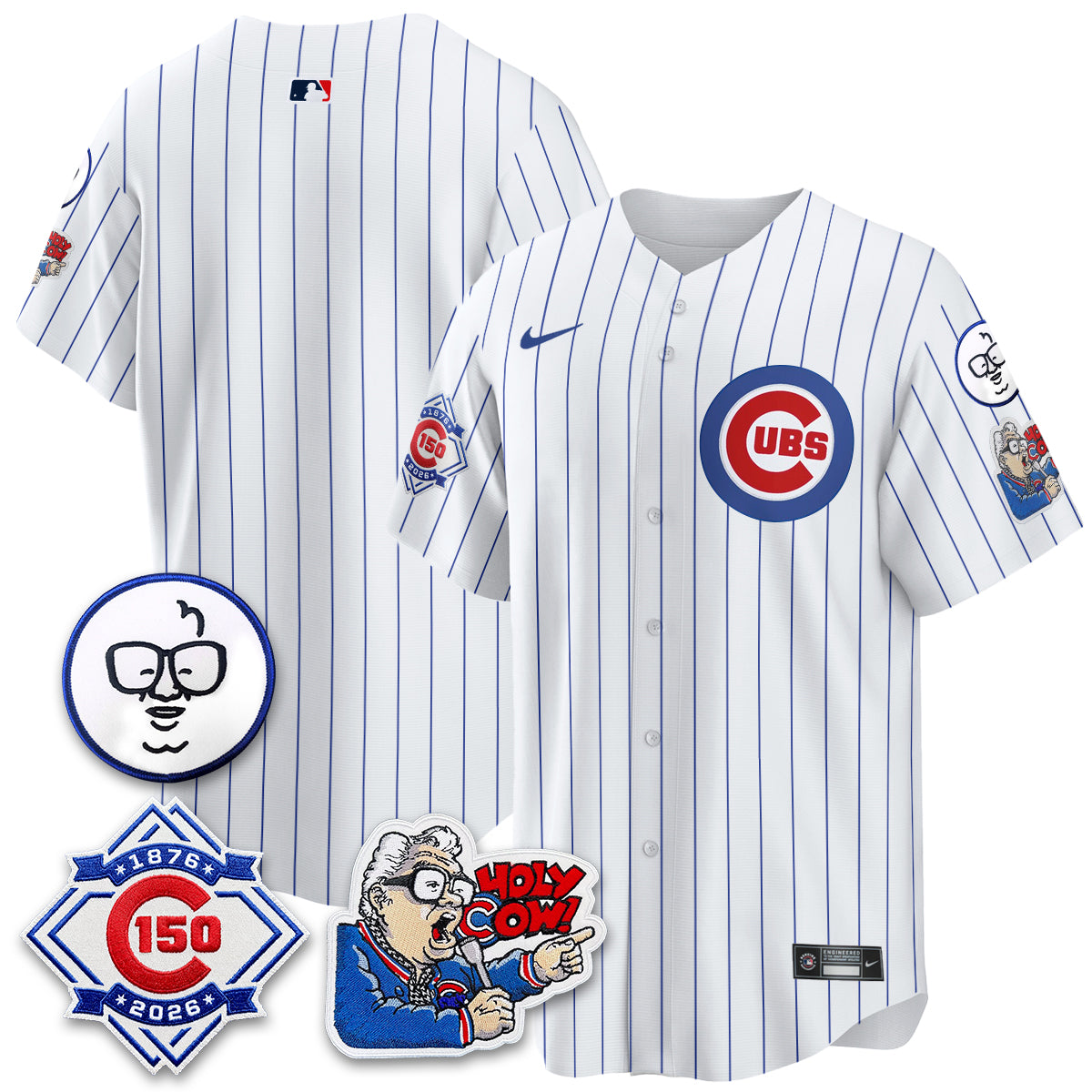 CHC 150th Anniversary Harry Caray Holy Cow Vapor Premier Limited Jersey - Stitched V2
