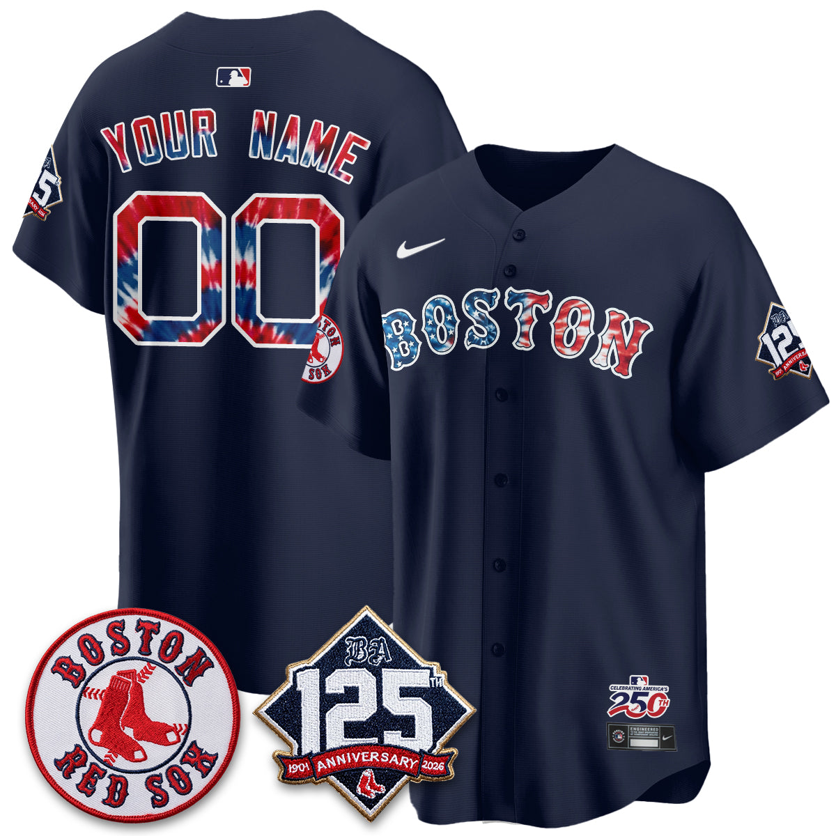 BOS Americana 2026 Vapor Limited Custom Jersey - Stitched