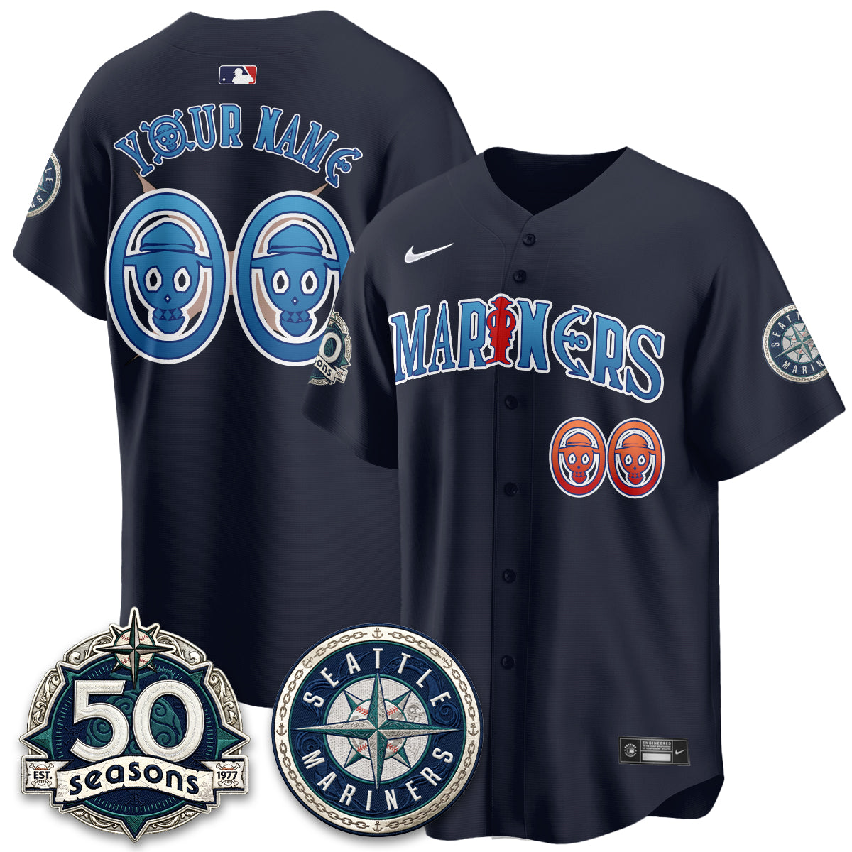 SEA x Japanese Cartoon Vapor Limited Custom Jersey - Stitched