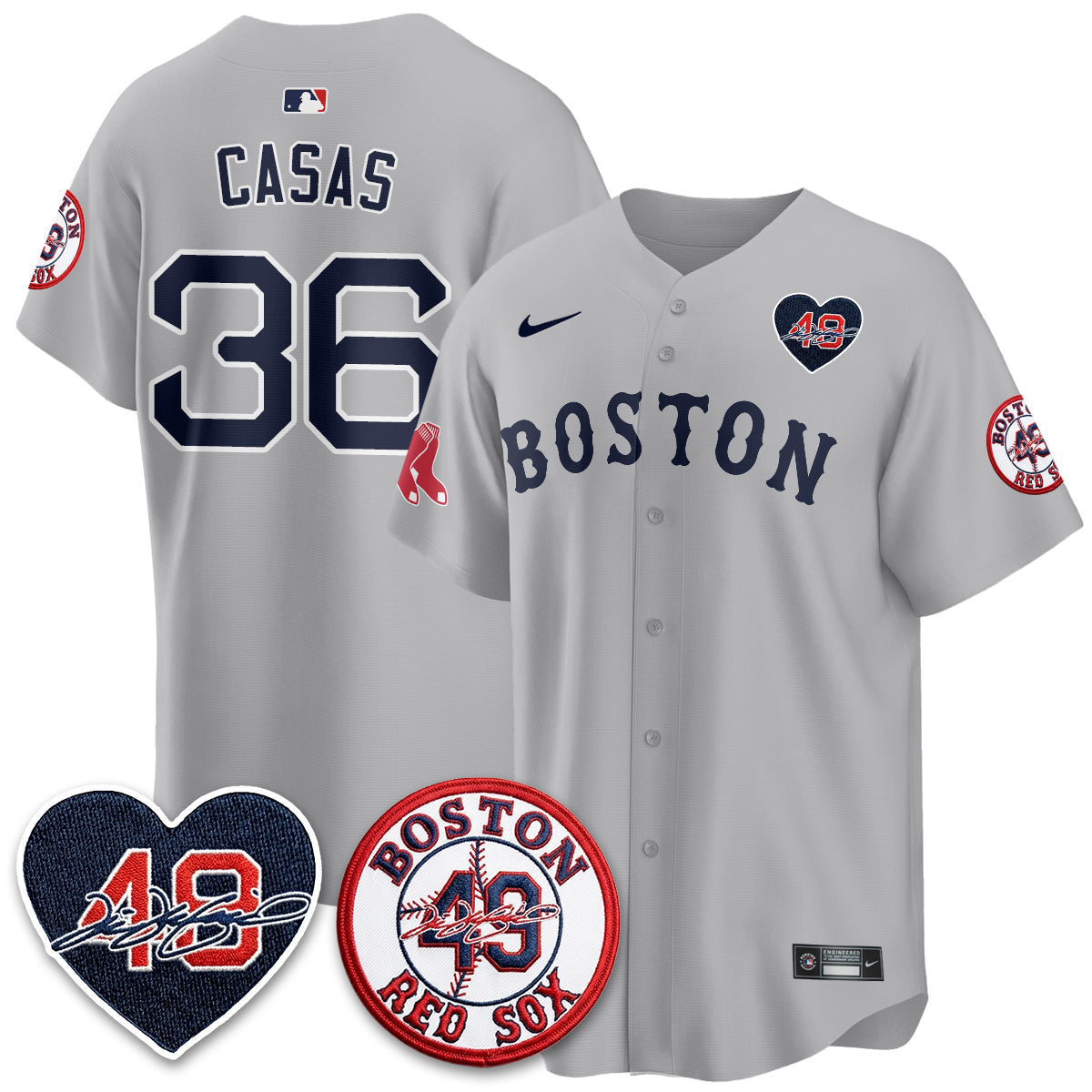 BOS Tim Wakefield Memorial Patch Vaper Premier Limited Jersey - All Stitched