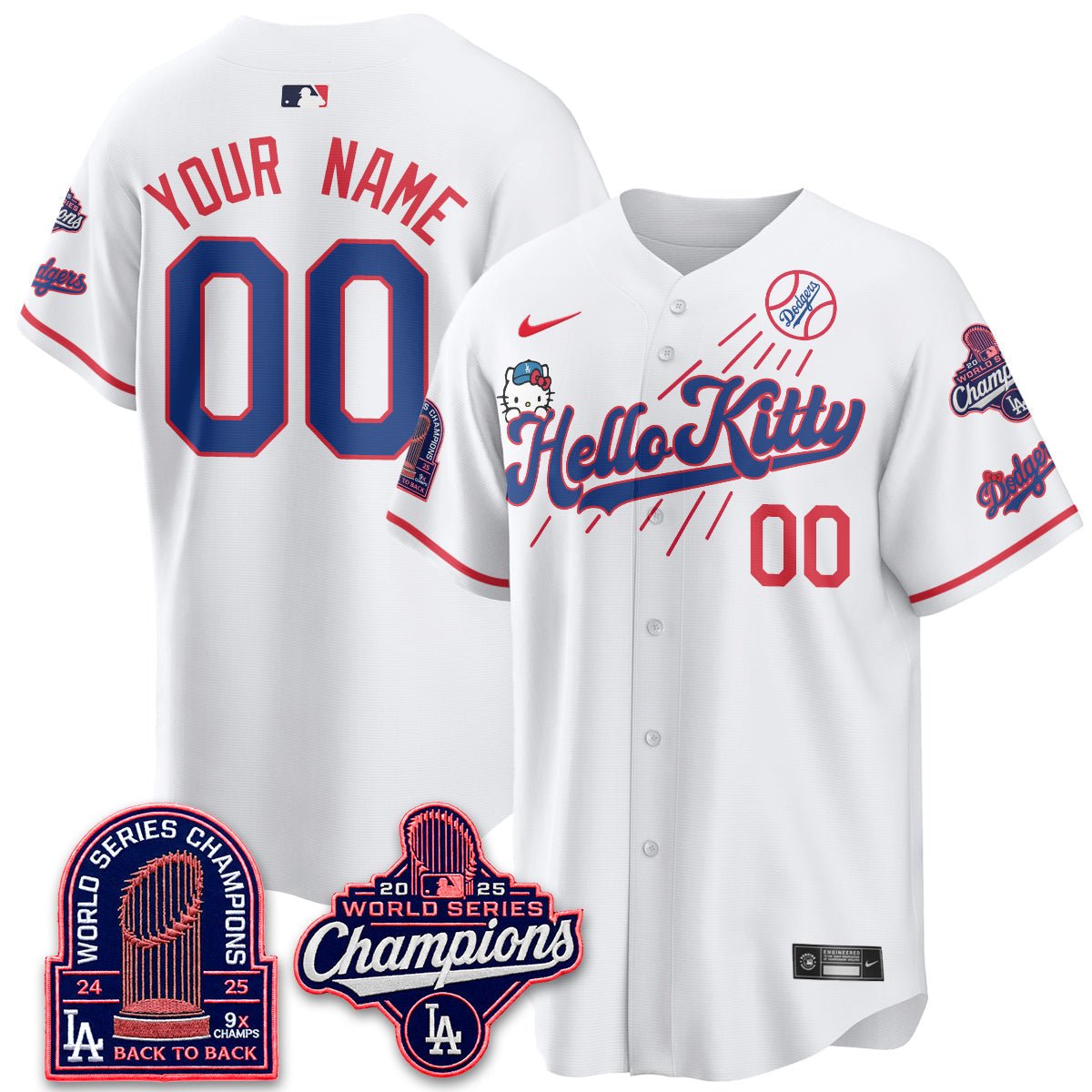 LAD x Hello Kitty Night 2026 Vapor Custom Jersey - All Stitched - V3