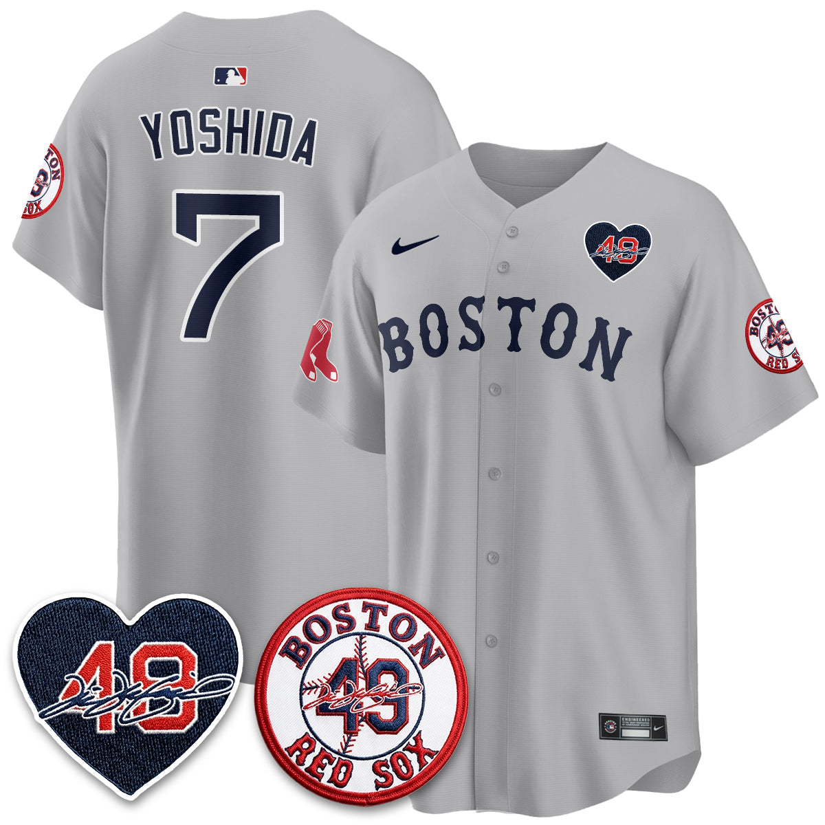 BOS Tim Wakefield Memorial Patch Vaper Premier Limited Jersey - All Stitched
