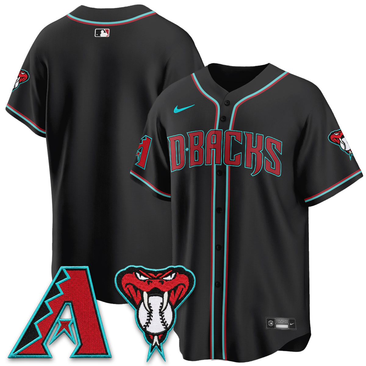 ARI Black Out Style Vapor Premier Limited Jersey - All Stitched