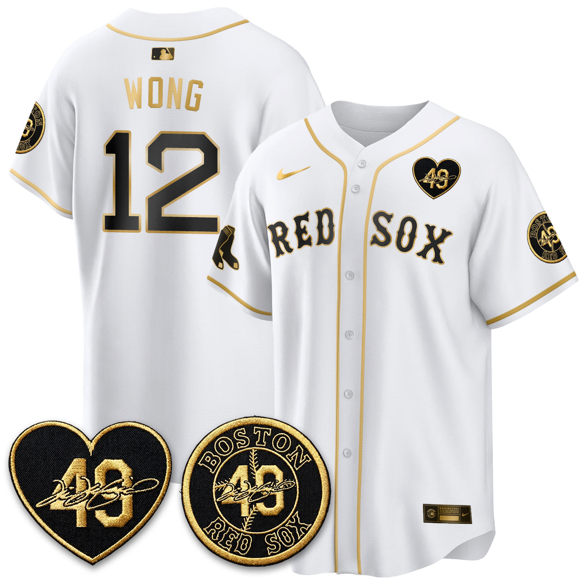BOS Tim Wakefield Memorial Patch Vaper Premier Limited Jersey - All Stitched