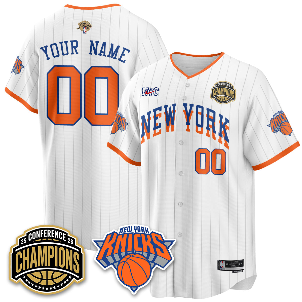 NYK 2026 NBA Finals Vapor City Edition Custom Jersey V2- Stitched