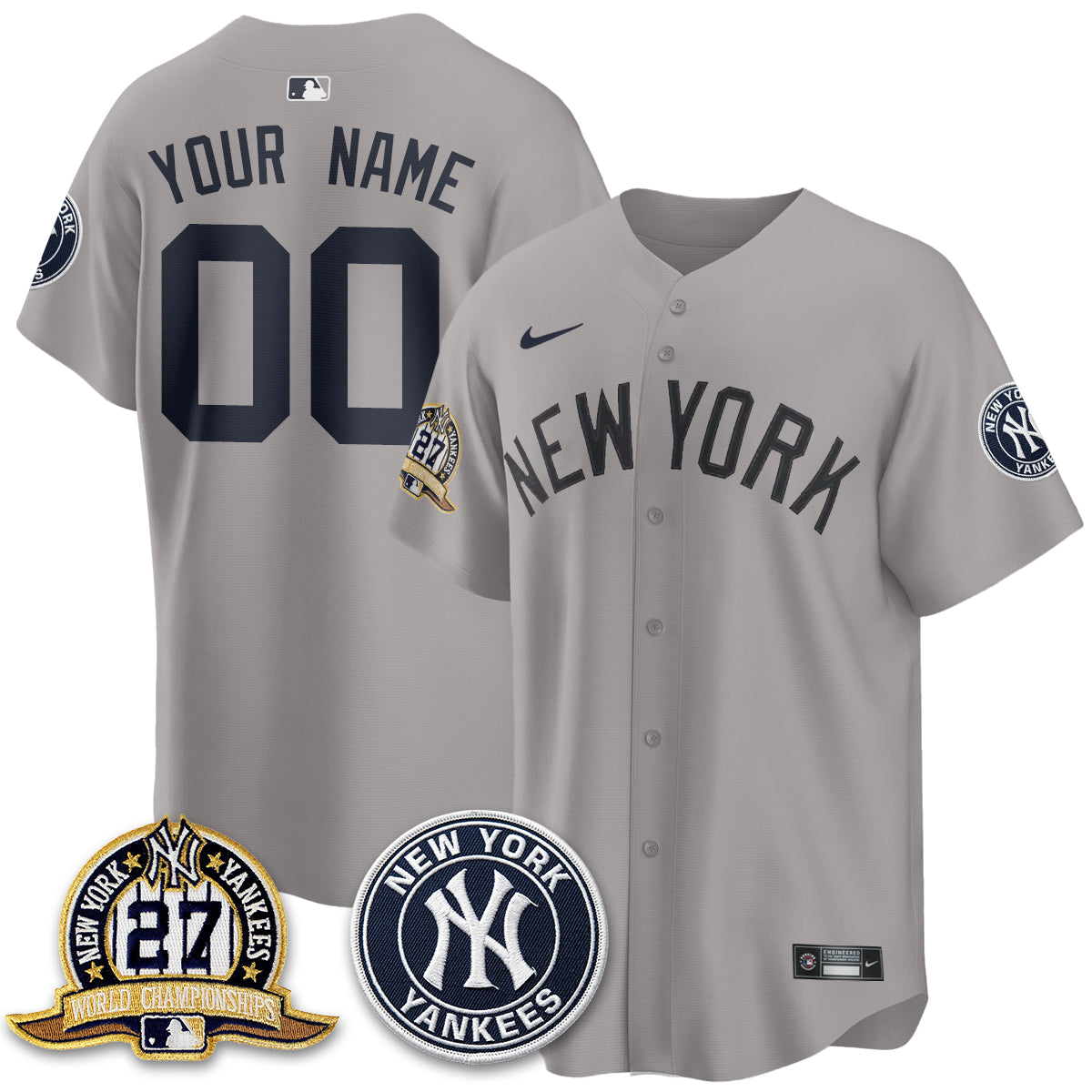 NYY Alternate Custom Jersey - All Stitched