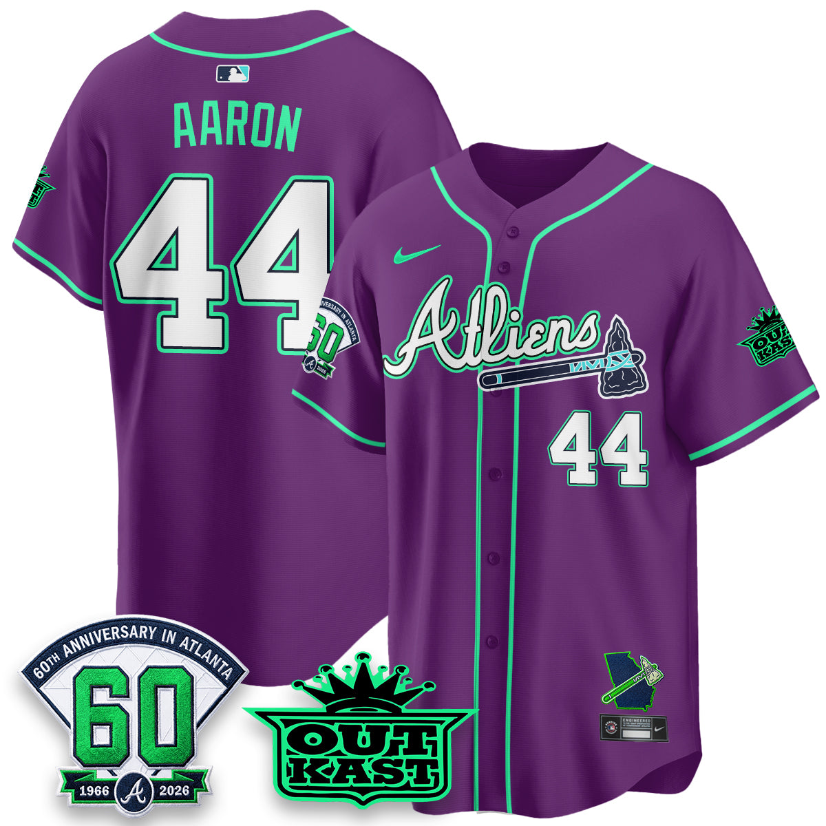 ATL x Atliens Cool Base Galaxy Version Jersey - Stitched (44)
