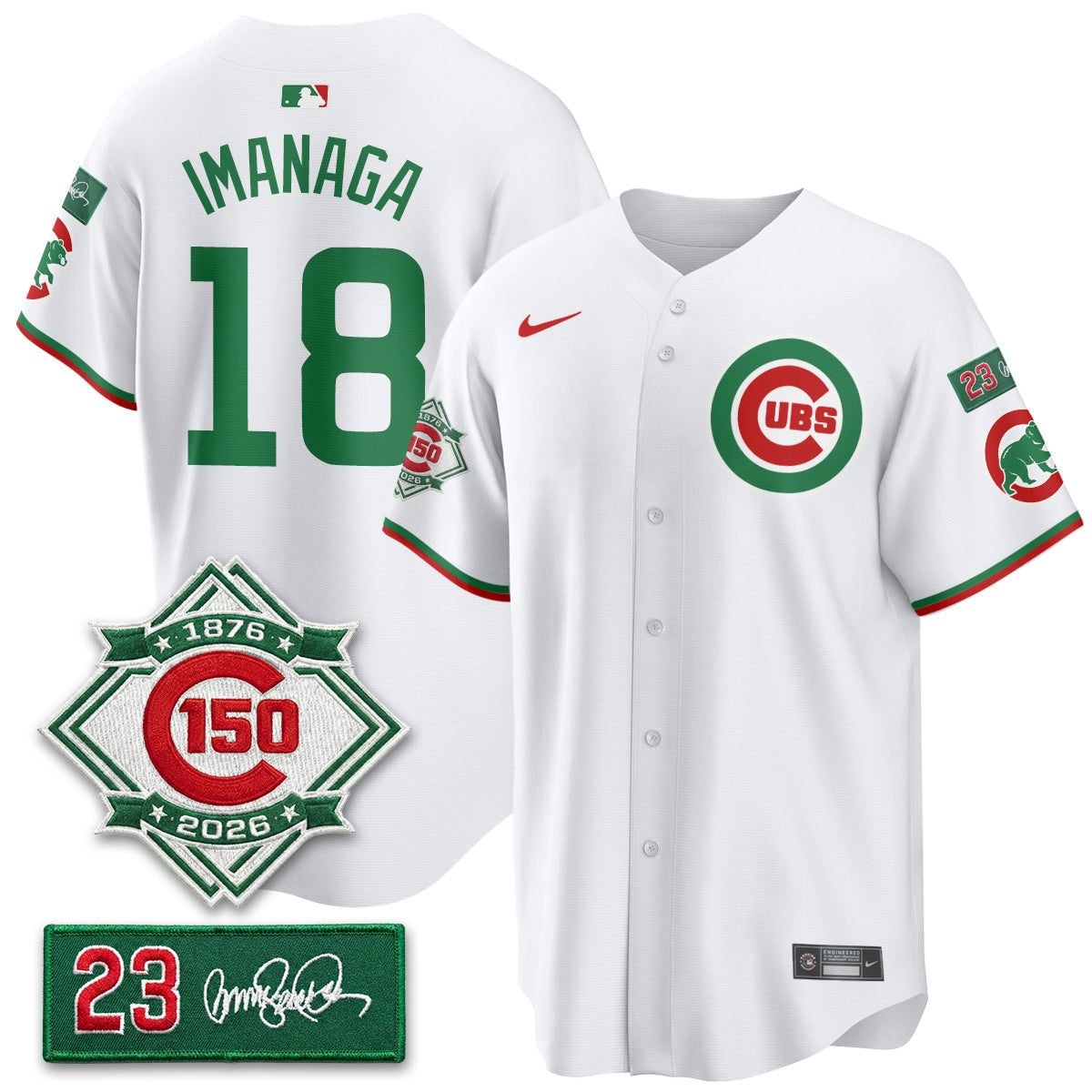 CHC Limited Mexico Jersey - 150th Anniversary + Ryne Sandberg Tribute Patch All Stitched
