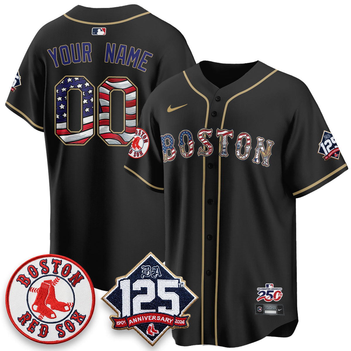 BOS 2026 Independence Day USA Vapor Limited Custom Jersey - Stitched