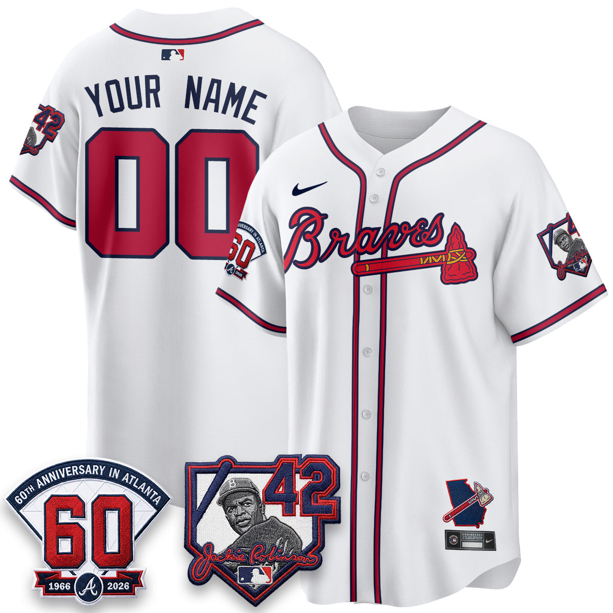 ATL 2026 Jackie Robinson Day Vapor Limited Custom Jersey - All Stitched