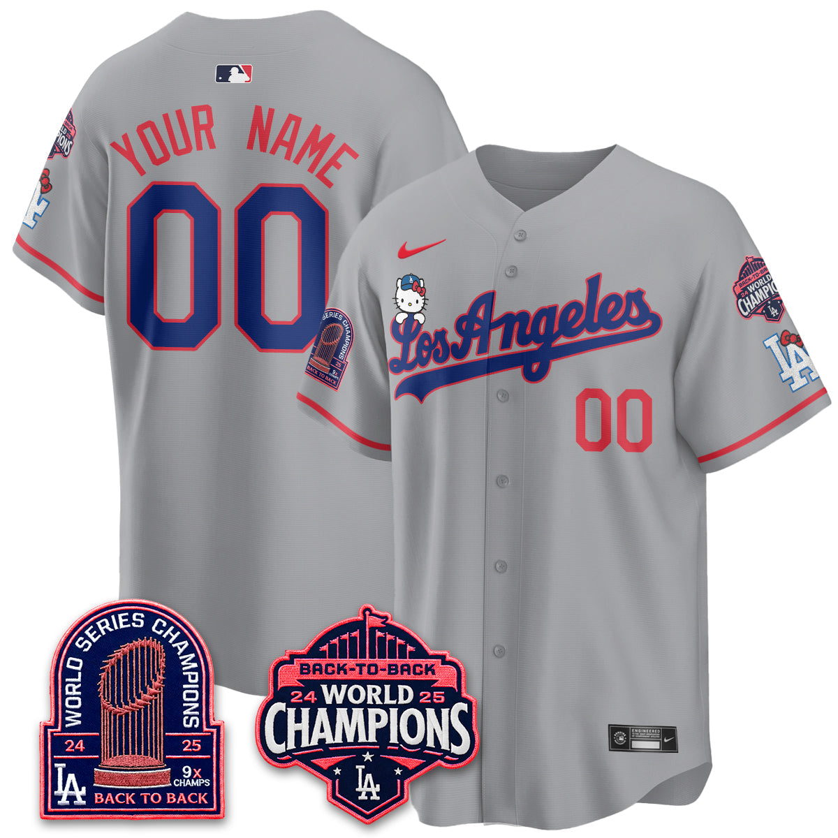 LAD x Hello Kitty Night 2026 Vapor Custom Jersey - All Stitched - V2