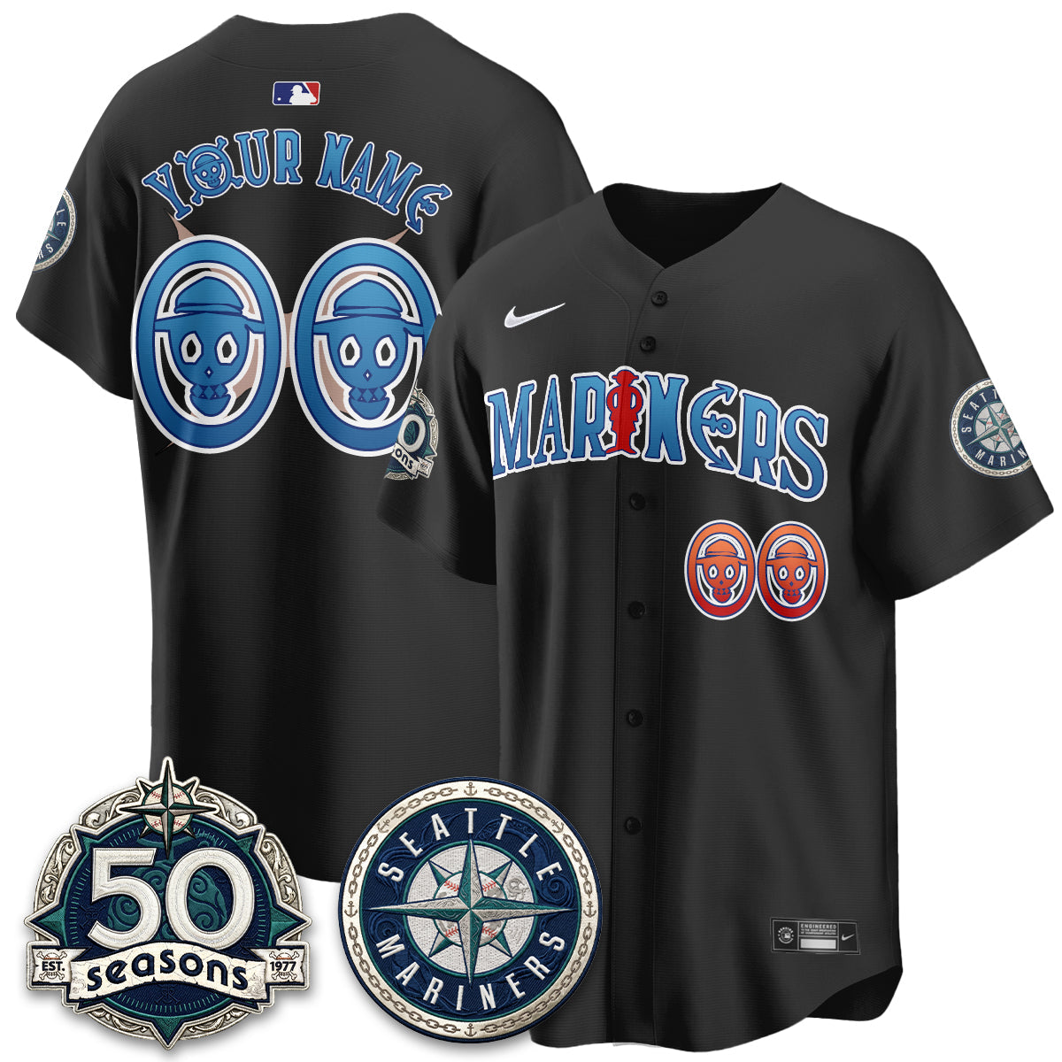 SEA x Japanese Cartoon Vapor Limited Custom Jersey - Stitched