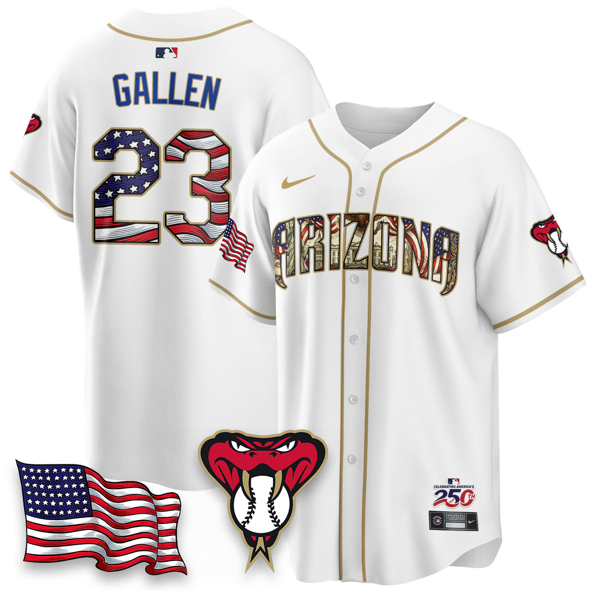 ARI 2026 Independence Day USA Vapor Limited Jersey - Stitched