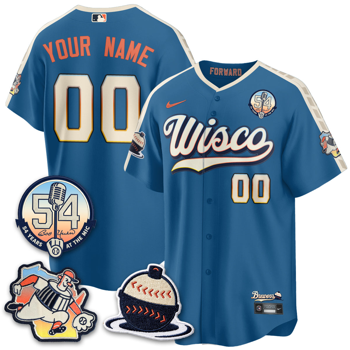 MIL 2026 City Connect Bob Uecker Vapor Limited Custom  Jersey - All Stitched V1