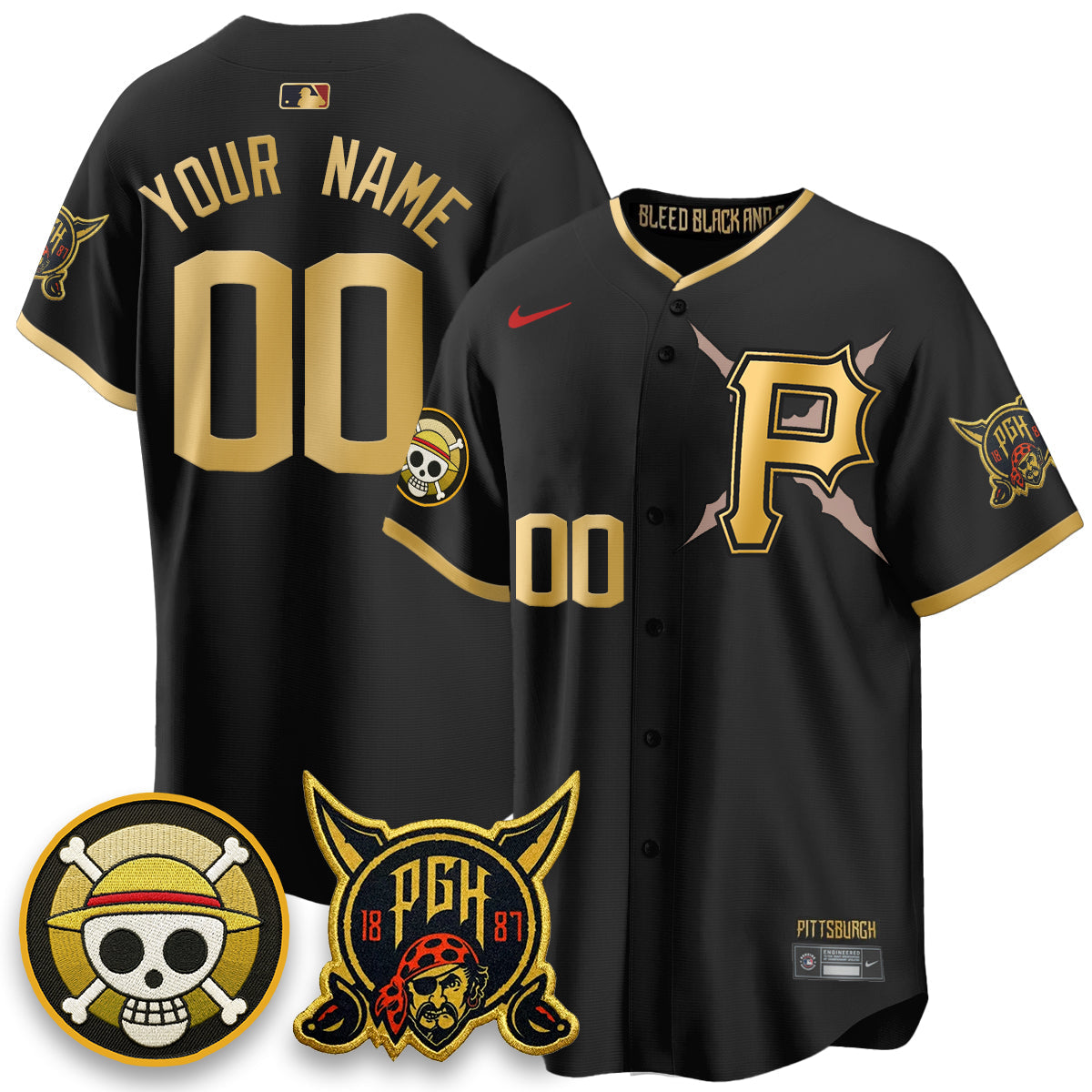 PIT 2026 City Connect x OP Vapor Limited Custom Jersey - All Stitched