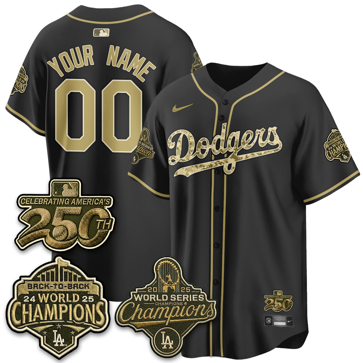 LAD Military Appreciation Game Day Custom Jersey -Stitched