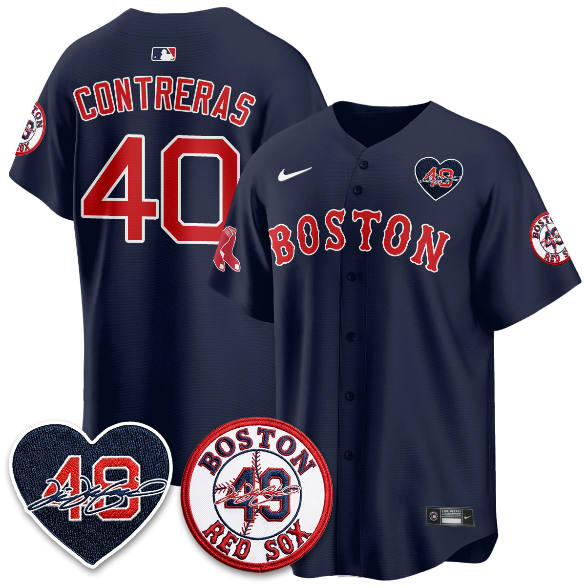 BOS Tim Wakefield Memorial Patch Vaper Premier Limited Jersey - All Stitched