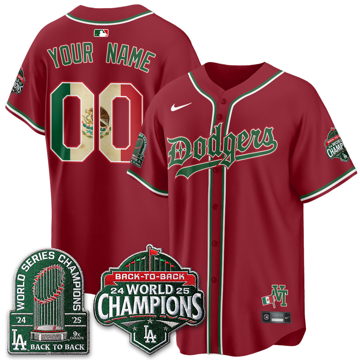LAD x Mexico Style Vapor Custom Jersey - Stitched