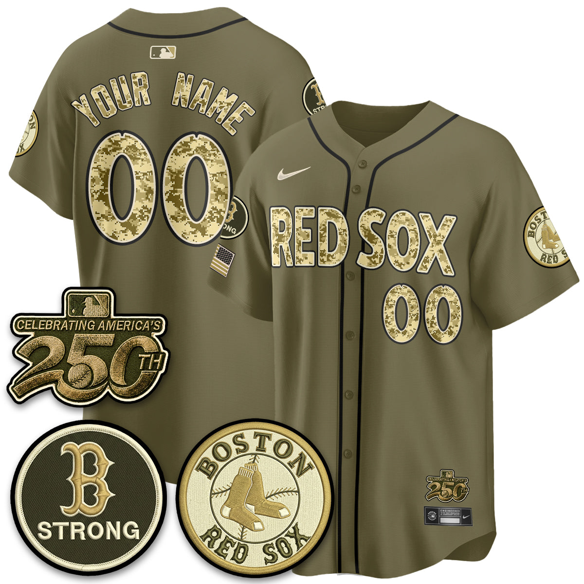 BOS 2026 Armed Forces Day Custom Jersey V2 - Stitched