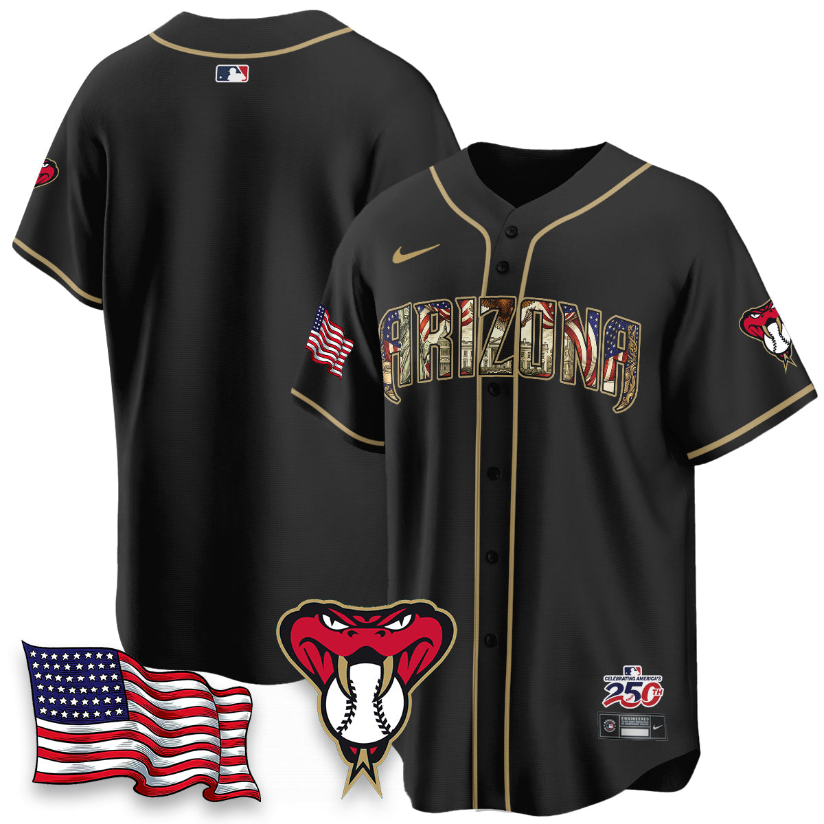 ARI 2026 Independence Day USA Vapor Limited Jersey - Stitched