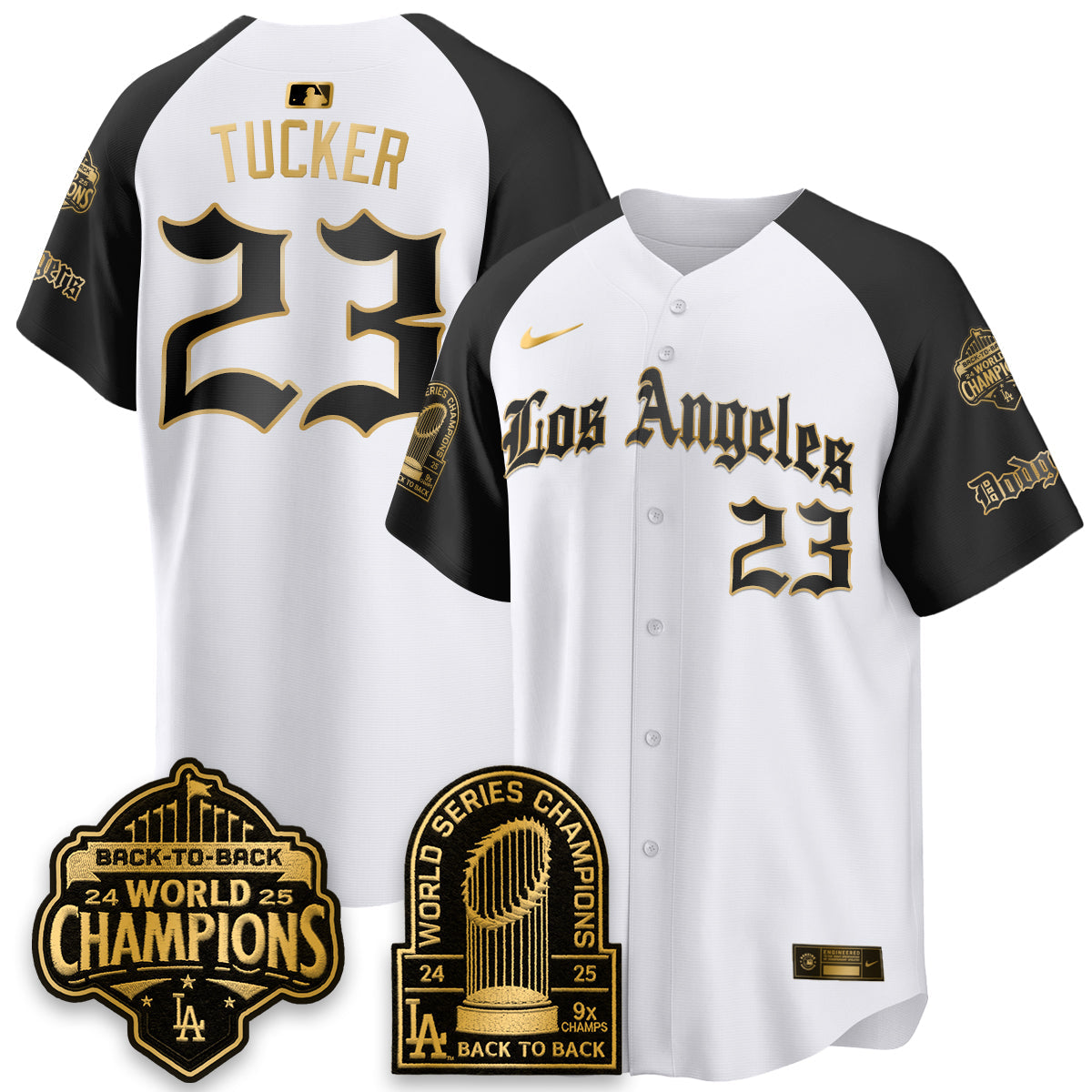 LAD WS Champions Back 2 Back Patch Vapor Premier Limited Gothic Gold Edition Jersey - Stitched