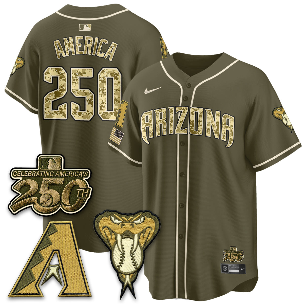 ARI Salute to Service 2026 Vapor Premier Limited Jersey - All Stitched