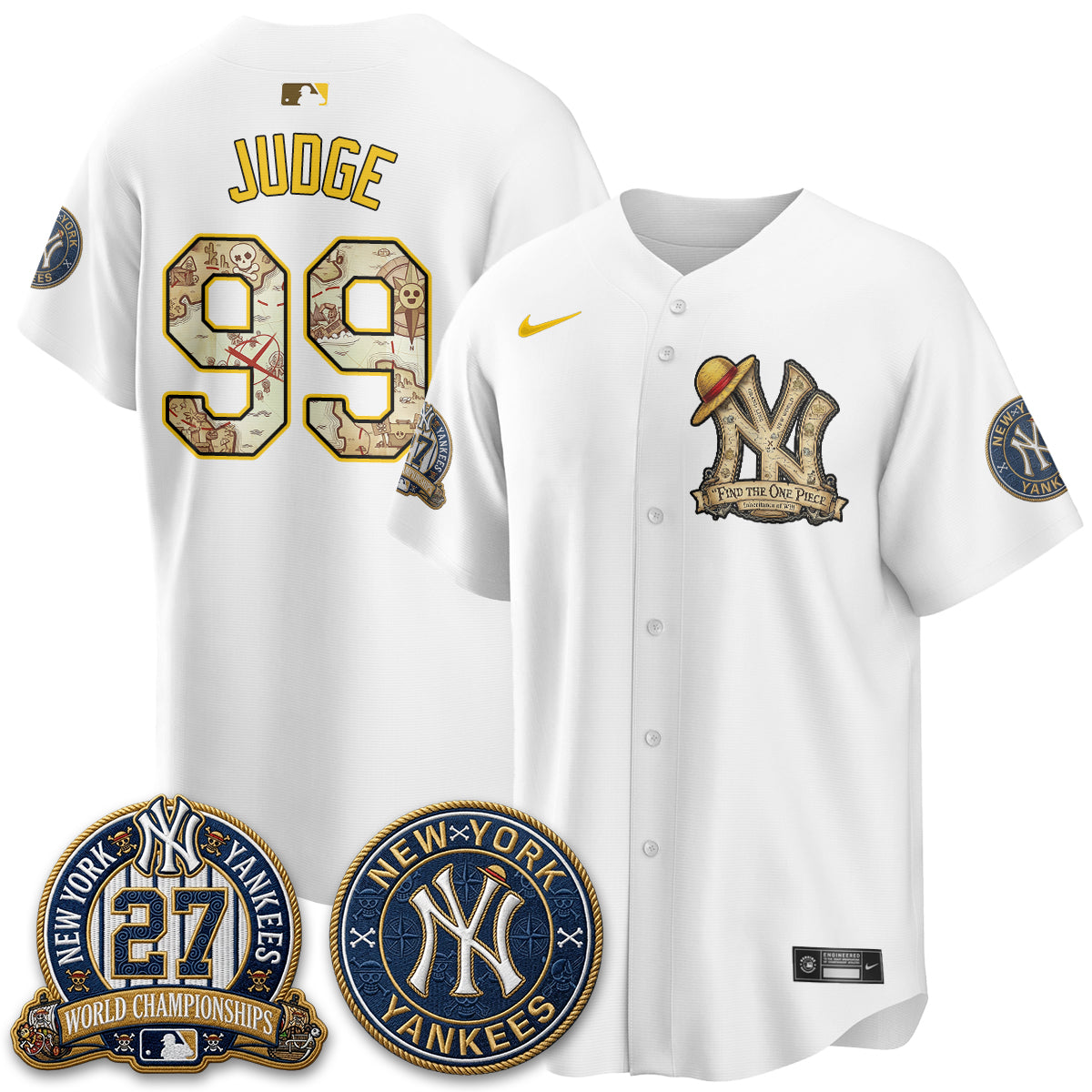 NYY x OP Japanese Cartoon Limited Jersey -  Stitched