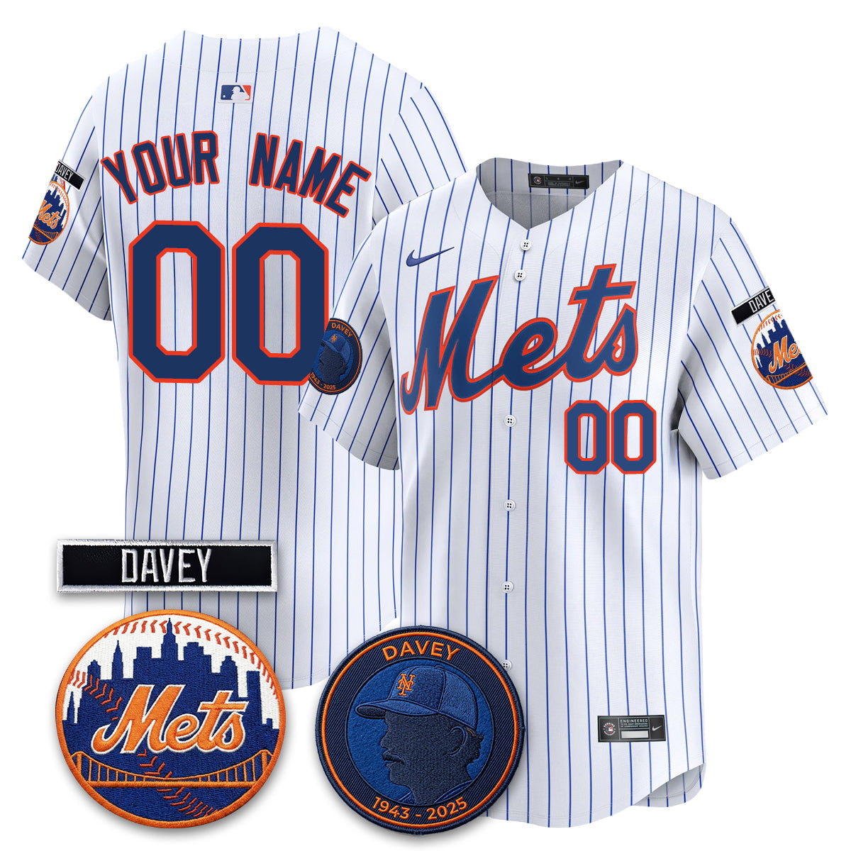NYM 2026 Davey Johnson In Memoriam Vapor Limited Custom Jersey - All Stitched