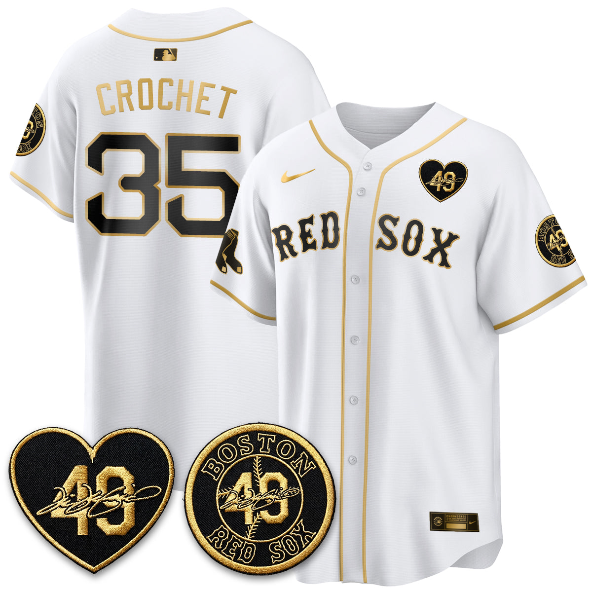BOS Tim Wakefield Memorial Patch Vaper Premier Limited Jersey - All Stitched