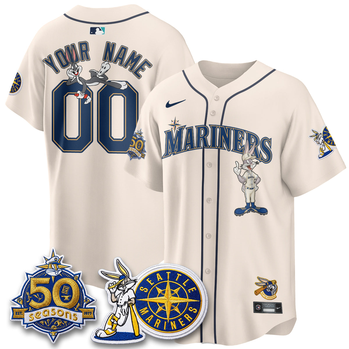SEA x Bunny Vapor Premier Limited Custom Jersey - Stitched