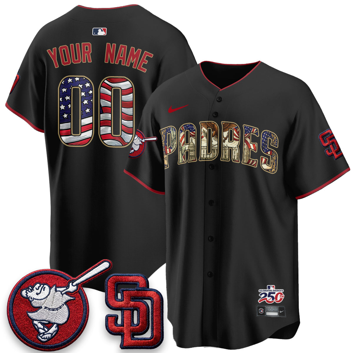 SD 2026 Independence Day USA Vapor Limited Custom Jersey - Stitched