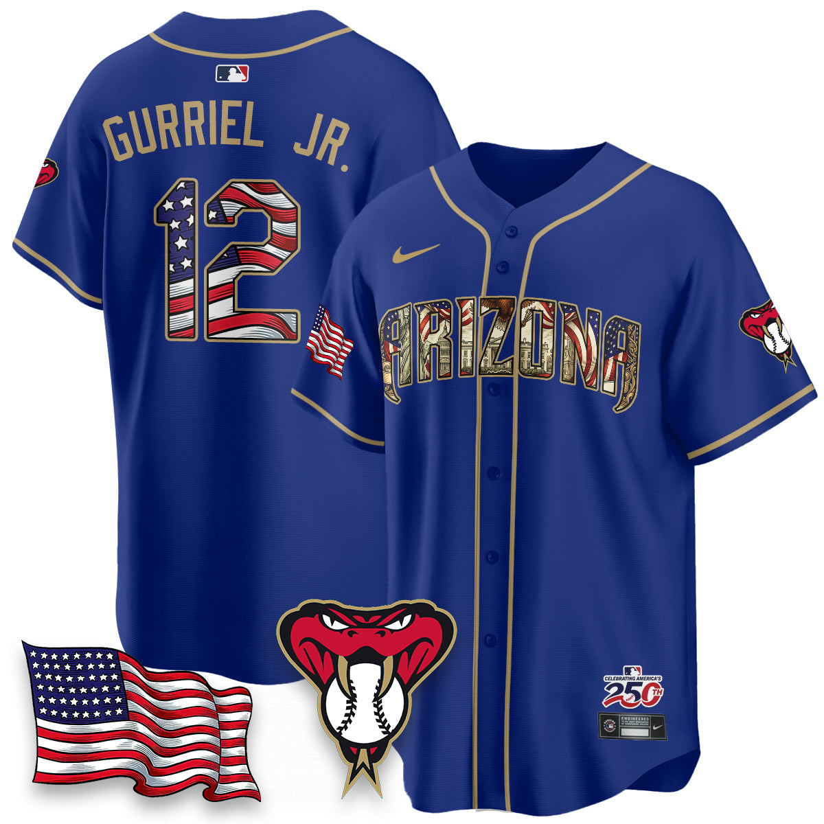 ARI 2026 Independence Day USA Vapor Limited Jersey - Stitched