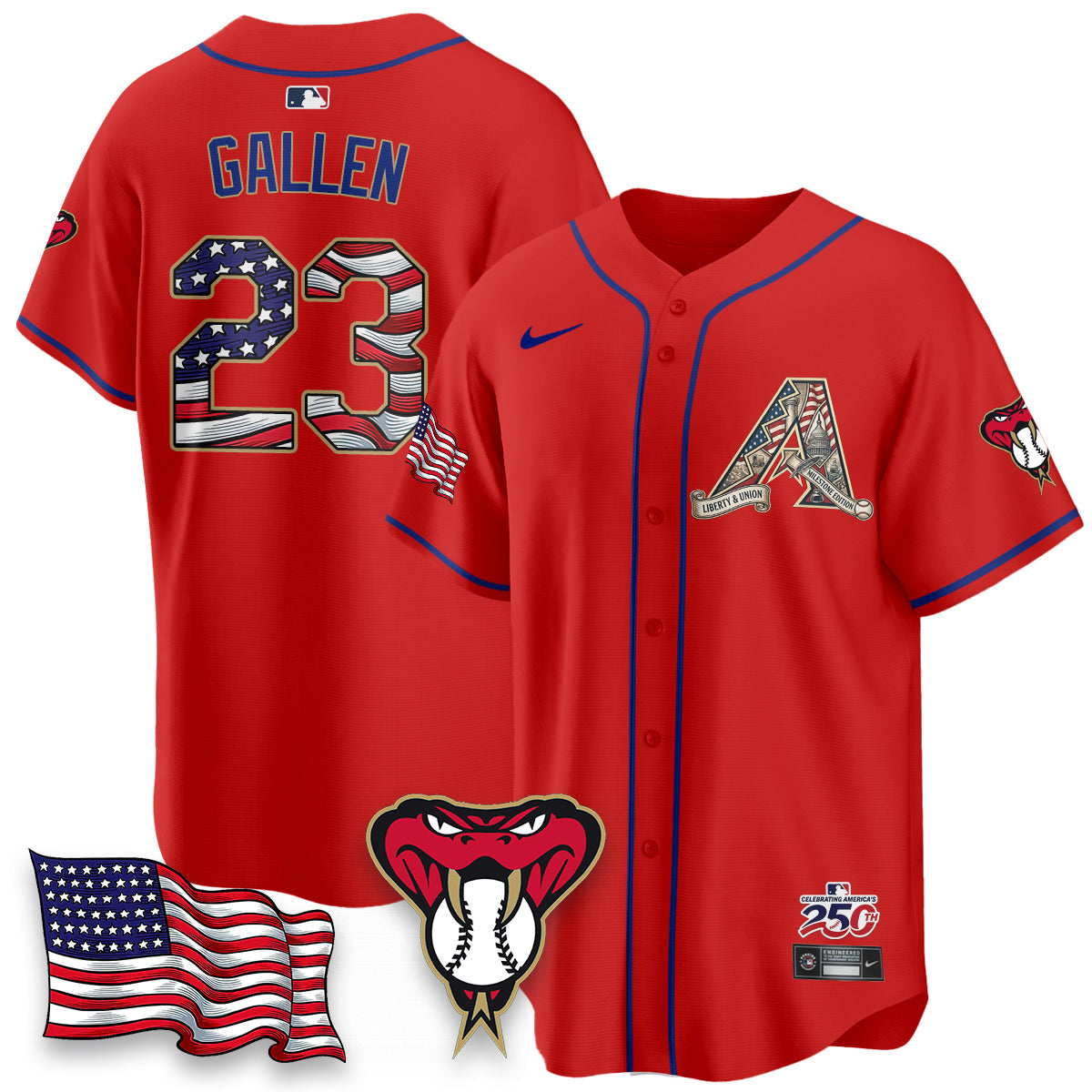 ARI 2026 Independence Day USA Vapor Limited Jersey - Stitched